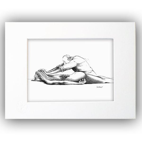 "Le masseur" 30 x 40cm Prêt à encadrer cet exemplaire est hors numérotation