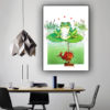 Poster "les grenouilles"  affiche Claude Serre format 60 x 80 cm papier 140 grammes satiné