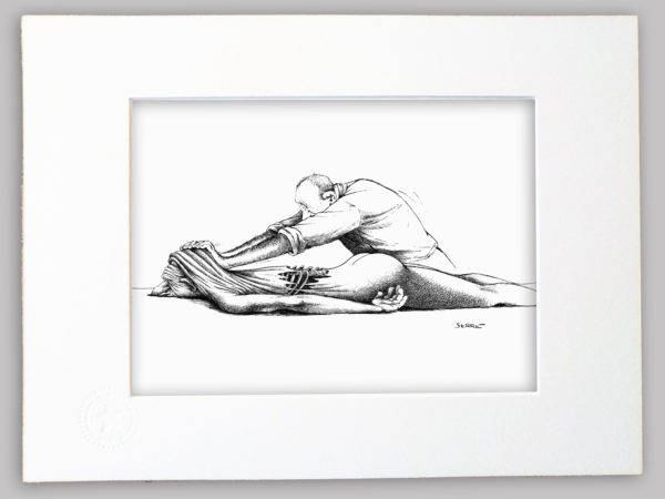 "Le masseur" 30 x 40cm Prêt à encadrer cet exemplaire est hors numérotation – Image 2