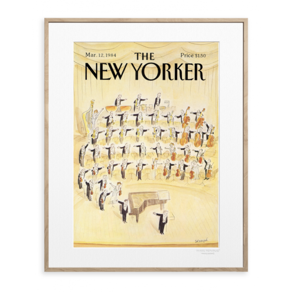 the-newyorker-36-sempé-orchestre offset tirage avec passe partout 30 x 40 cm