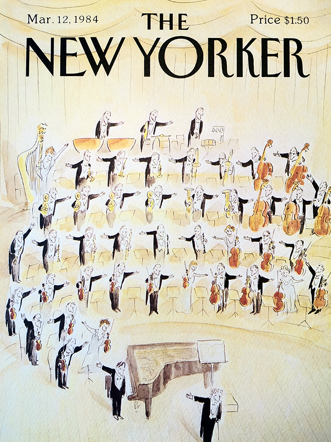 the-newyorker-36-sempé-orchestre offset tirage avec passe partout 30 x 40 cm