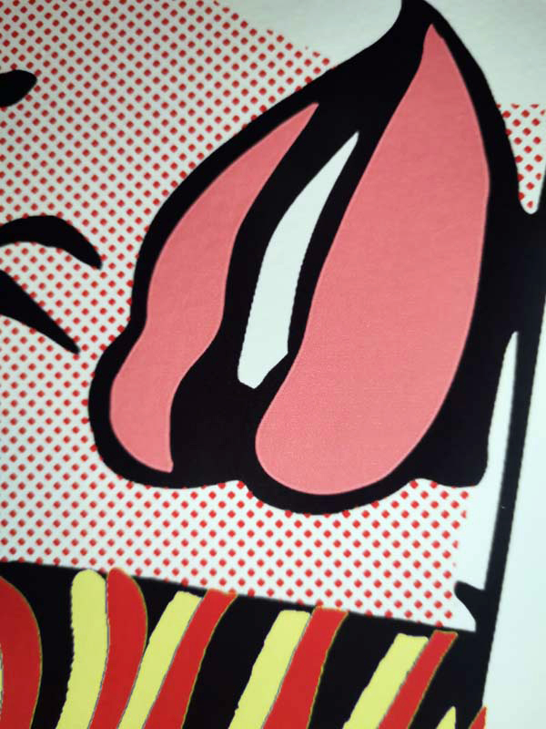 RED MANE (Roy Lichtenstein VS Kuni) by TUSHIKUNI 1973 42 x 59 cm (16.5" x 23.22 ") MIXED MEDIA ARTWORK Giclée real pigment ink Original Artwork Hand numbered */30 textured Coton Art paper Hand signed Year 2023