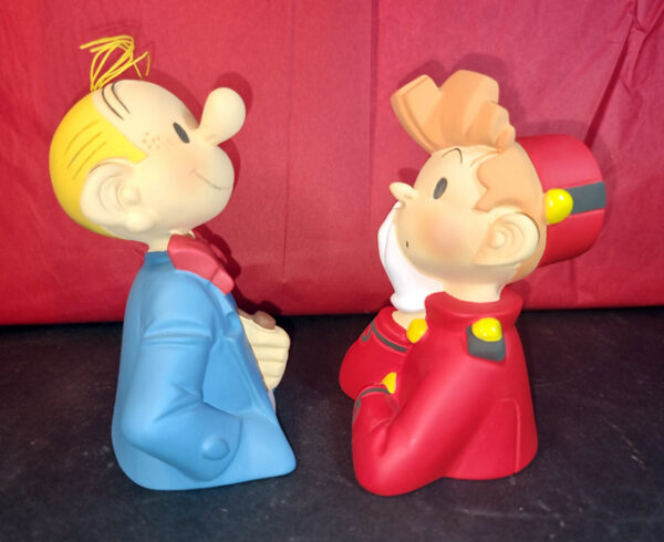 BUSTES SPIROU ET FANTASIO statuette résine d'aprés Franquin / 14 cm  signé par Marie Leblon pour Leblon Delienne année 1990 tirage 250 ex avec boites – Image 5