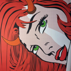 Tushikuni (1973) - DEMON MANE - Roy Lichtenstein vs Kuni  by TUSHIKUNI 1973 / Limited 10 ex edition /  42 x 61 cm Giclée Original Edition textured Coton Art paper
