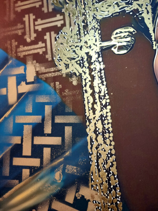 GEISHA ORIGINS 2 by YOROKOBI (XL Gold embellished edition) Hand numbered 2/3 60X80 cm - EDITION 2025 textured Coton Art paper 310 gr – Image 10