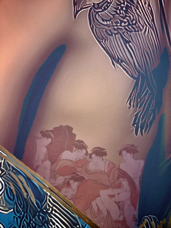 GEISHA ORIGINS 2 by YOROKOBI (XL Gold embellished edition) Hand numbered 2/3 60X80 cm - EDITION 2025 textured Coton Art paper 310 gr – Image 12