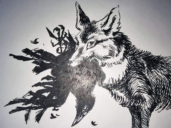 "LE CORBEAU ET LE RENARD" Planche Originale Rare signée Claude Serre 1960 (taille totale 21 x 27 cm) – Image 3