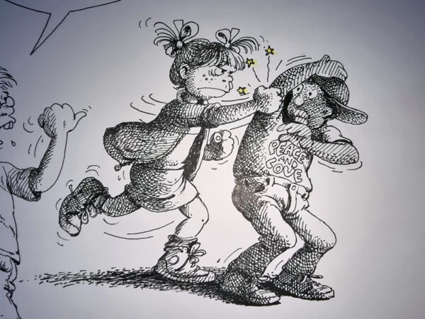 "TA SOEUR ELLE BAT LE BEUR" Planche Originale Rare signée Claude Serre (taille 32 x 24 cm) – Image 5