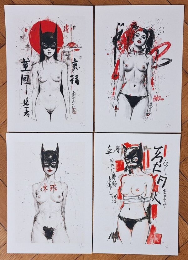 Wildfang, Emma - PORTFOLIO X 16 "Superheroines Tokyo Pop Icons Volume 4" - Japan series - Size: 21 x 29 cm. - (2025)- Edition limitée 31/100 – Image 6
