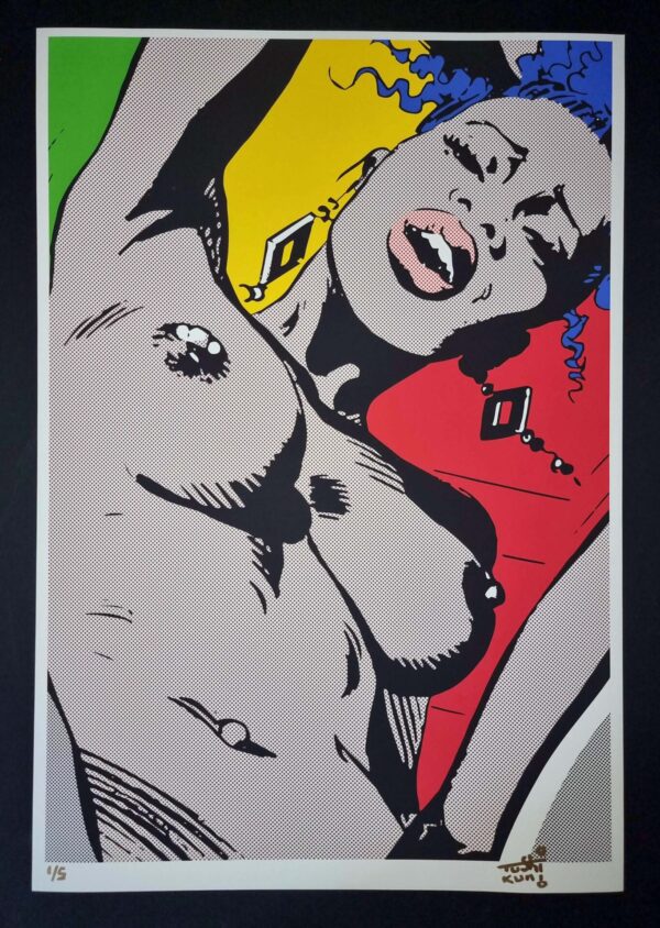 "AFRO POP" by Tushikuni  signed & numbered 5 ex   61 X 42 cm - Original edition 240 gr Coton Art paper