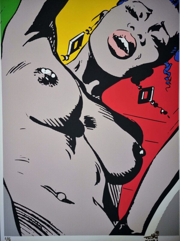 "AFRO POP" by Tushikuni  signed & numbered 5 ex   61 X 42 cm - Original edition 240 gr Coton Art paper – Image 2