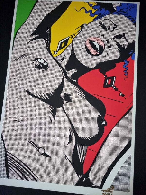 "AFRO POP" by Tushikuni  signed & numbered 5 ex   61 X 42 cm - Original edition 240 gr Coton Art paper – Image 8