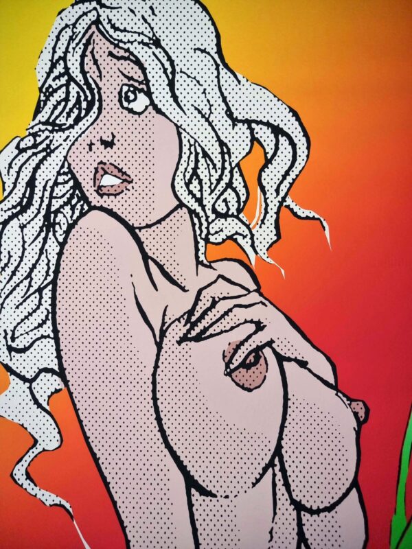 "EVE IN EDEN GARDEN" (Tribute to André François Barbe) by Tushikuni  signed & numbered 5 ex   61 X 42 cm - Original edition 240 gr Coton Art paper – Image 5