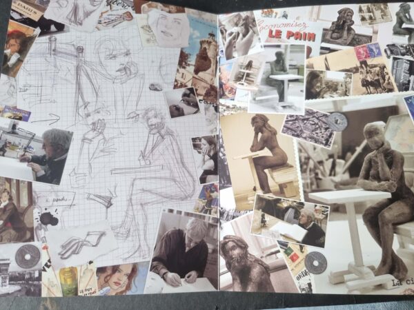 Jeanne au café d'après Jean Gibrat FIGURINE ATTAKUS 2004 neuve avec bd tirage et exlibris signé Lot neuf jamais exposé – Image 14