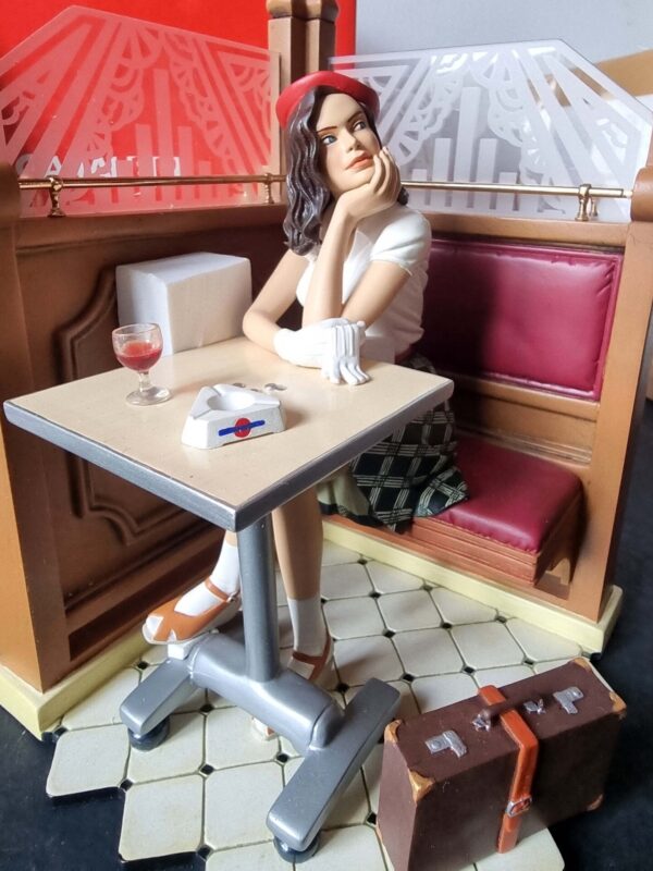 Jeanne au café d'après Jean Gibrat FIGURINE ATTAKUS 2004 neuve avec bd tirage et exlibris signé Lot neuf jamais exposé – Image 10