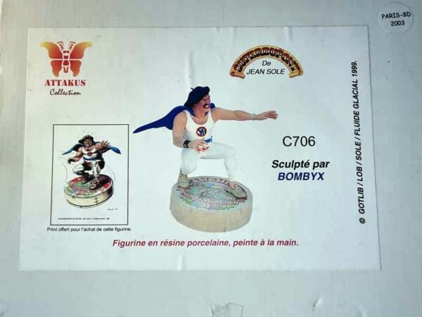 SUPERDUPONT  Figurine ATTAKUS 1999 tirage 2222 exemplaires neuve dans sa boite certificat et ex libris signé par Solé – Image 13