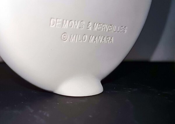 Figurine Milo Manara Démons et Merveilles - La modèle 02  / Horloge figurine en résine comme neuve tirage 1002 exemplaires année 2002 avec boite et certificat – Image 13
