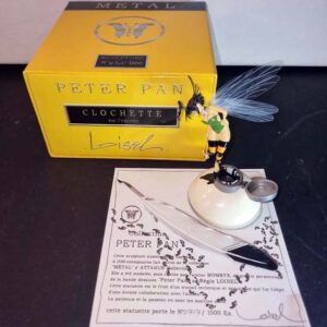 PETER PAN - LOISEL -  CLOCHETTE SUR L'ENCRIER -  2002 tirage 1500 exemplaires figurine en métal 11.5 cm