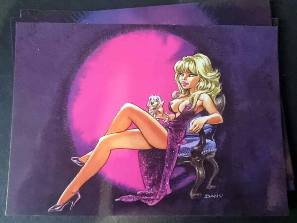 APERO GIRL Figurine + Portfiolio d'après DANY resine tirage 2007 ex année 2007 – Image 16