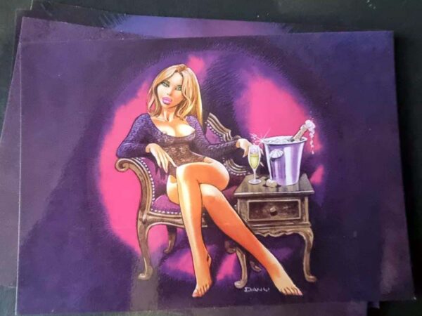 APERO GIRL Figurine + Portfiolio d'après DANY resine tirage 2007 ex année 2007 – Image 17