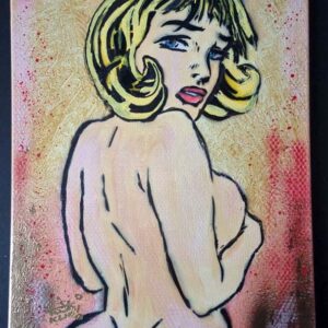 Tushikuni - sexy popart (Roy Lichtenstein VS Kuni) on canvas