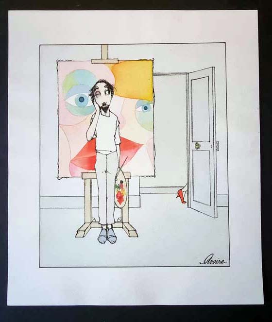 Avoine aquarelle sur papier 20 x 24 cm Peintre et amour detail 0