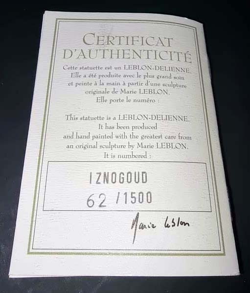 IZNOGOUD / Statuette Leblon-Delienne d'aprés René Goscinny et Jean Tabary 2004 – Image 4