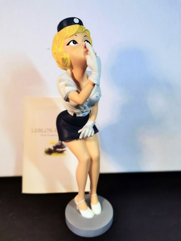 Leblon Delienne Walthéry - Natacha hôtesse de l'air - le doigt sur la bouche - numérotée avec certificat année 2000 – Image 2