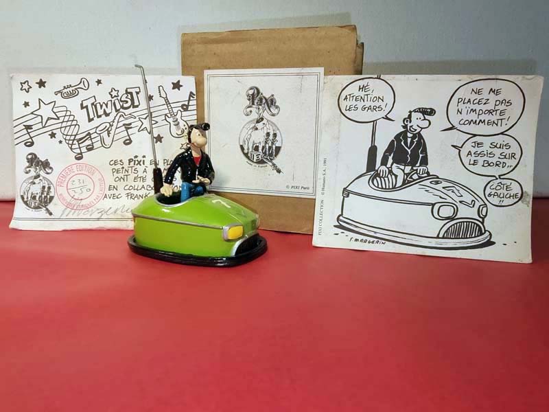 Pixi - Margerin - Lucien dans l'auto-tamponneuse verte- 250 exemplaires avec boite et certificat 1991 – Image 2