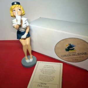 Leblon Delienne Walthéry - Natacha hôtesse de l'air - le doigt sur la bouche - numérotée avec certificat année 2000