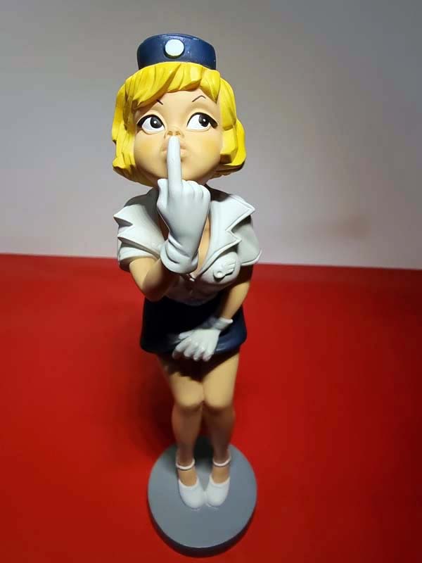 Leblon Delienne Walthéry - Natacha hôtesse de l'air - le doigt sur la bouche - numérotée avec certificat année 2000 – Image 2