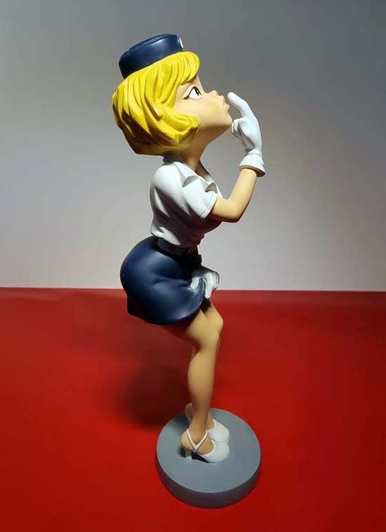 Leblon Delienne Walthéry - Natacha hôtesse de l'air - le doigt sur la bouche - numérotée avec certificat année 2000 – Image 3