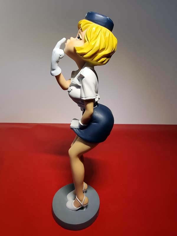 Leblon Delienne Walthéry - Natacha hôtesse de l'air - le doigt sur la bouche - numérotée avec certificat année 2000 – Image 5