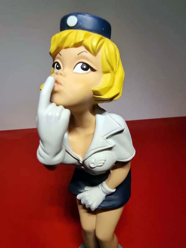 Leblon Delienne Walthéry - Natacha hôtesse de l'air - le doigt sur la bouche - numérotée avec certificat année 2000 – Image 6