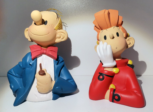 Spirou et Fantasio - Franquin- Leblon Delienne - bustes Spirou et Fantasio - 1989 parfait état – Image 2