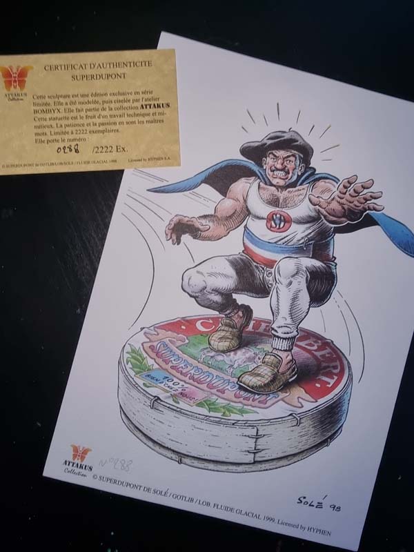 Attakus – SUPER DUPONT - Figurine en résine d'après Gotlib -1999 - tirage 2222 exemplaires numérotés neuve avec boite – Image 11