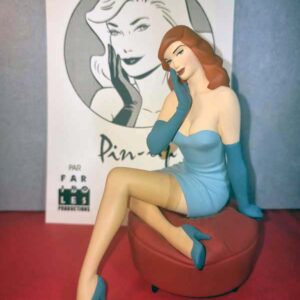 Pin-up 3 robe verte  FARIBOLES d'après Berthet sculptée par Rodier rare tirage numéroté avec boite et certificat