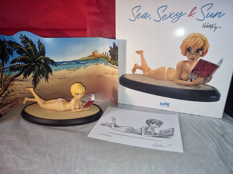 LMZ Collectibles Walthéry Natacha - Natacha avec sa valise - échelle 1/6