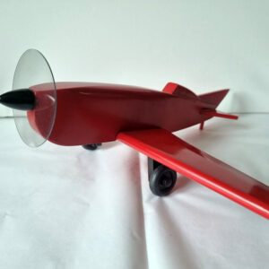 Michel Aroutcheff pour Vilac –  AVION DE COURSE- Rouge laqué - très bon état circa 1980