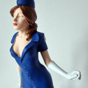 PETER MOOK  / COLLECTION EROTISSIMO /  STATUETTE  RESINE  24 CM  / hôtesse de l'air/  avec boite