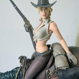 ANGELA à cheval - statuette résine ATTAKUS  39 cm d'après Olivier Vatine année 2007 avec boite parfait état