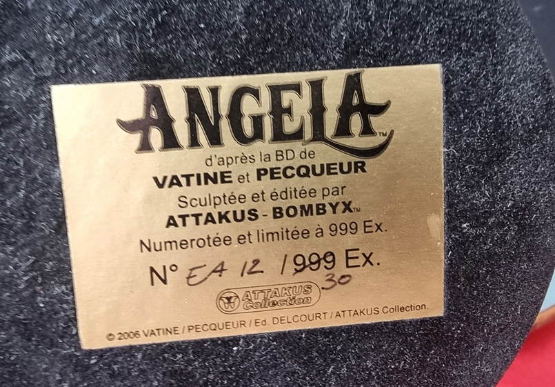 ANGELA d'après Vatine et Pecqueur / statuette ATTAKUS / résine 31 cm / épreuve d'artiste 12/30 ex année 2006 neuve – Image 18