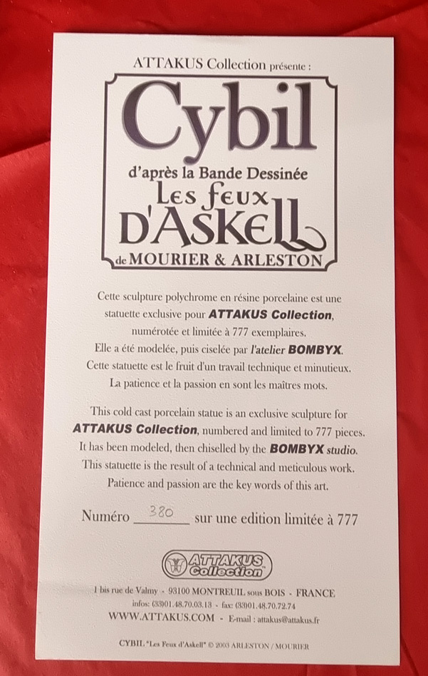 CYBIL les feux d'askell figurine Attakus neuve avec boite et certificat – Image 8
