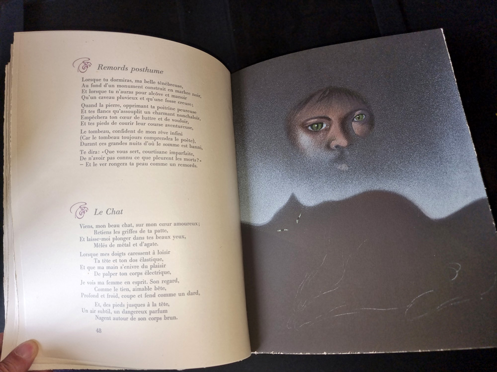 LES FLEURS DU MAL. Edition collection PREMIER TIRAGE LIMITE A 380 EXEMPLAIRES - LITHOGRAPHIES ORIGINALES DE CLAUDE SERRE. Club du livre 1982. – Image 8