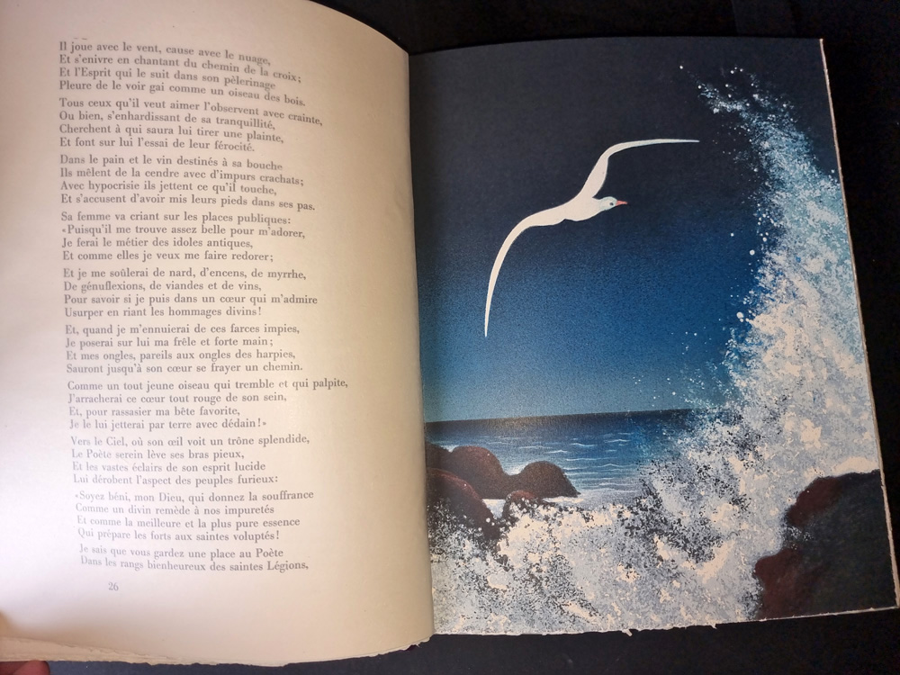 LES FLEURS DU MAL. Edition collection PREMIER TIRAGE LIMITE A 380 EXEMPLAIRES - LITHOGRAPHIES ORIGINALES DE CLAUDE SERRE. Club du livre 1982. – Image 4