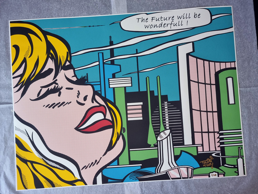 Tushikuni (1973) - The future will be wonderfull - Roy Lichtenstein vs Kuni / XL Blue light – Image 11