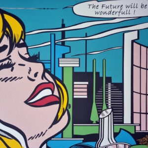 Tushikuni (1973) - The future will be wonderfull - Roy Lichtenstein vs Kuni / XL Blue light