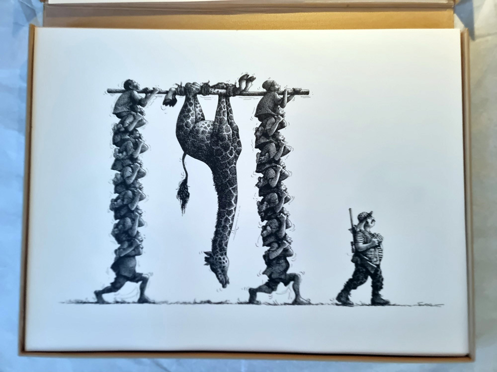"CHASSE" de Claude SERRE- Editions Glénat 1994 COFFRET ORIGINAL épreuve d'artiste signée tirage 400 exemplaires – Image 13