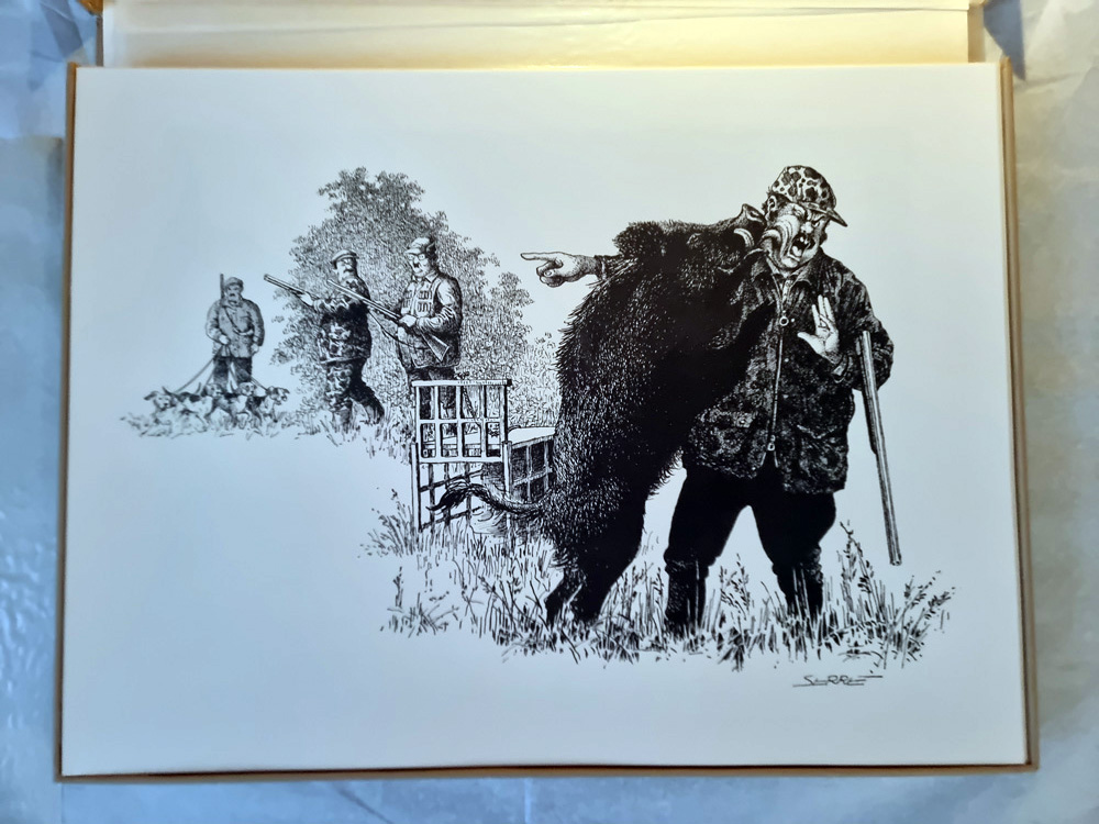 "CHASSE" de Claude SERRE- Editions Glénat 1994 COFFRET ORIGINAL épreuve d'artiste signée tirage 400 exemplaires – Image 7