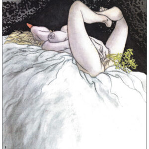 "CHARLOTTE " Tirage sur papier d'art 1984 d'après un dessin e BARBE André François (1936-2014) 40 x 30 cm
